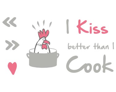 Tapeten Komar 17801h  Deco-Sticker "I kiss better than….  grau/pink         