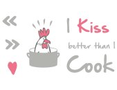 Tapeten Komar 17801h  Deco-Sticker "I kiss better than….  grau/pink         