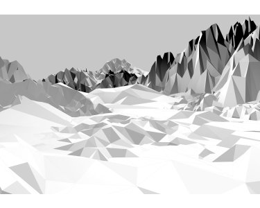 Tapeten Komar 8-208  Fototapete "Icefields"  schwarz, weiß           