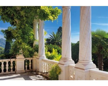 Tapeten Komar 8-993  Fototapete "Villa Liguria"  grün/braun