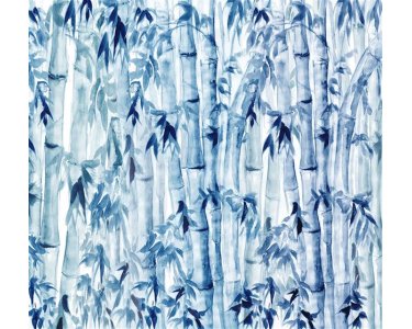 Tapeten Komar R3-033  Vlies Fototapete "Bamboos"  blau, weiß
