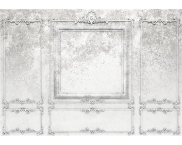 Tapeten Komar R4-044  Vlies Fototapete "Patina Panels"  weiß, schwarz, grau