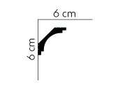 Mardom MD145Neu Decor Deckenleiste Polyforce MD145 200 x 6,0 x 6,0  cm LED tauglich