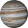 Tapeten Komar D1-017 Selbstklebende Fototapete/Wandtattoo Vlies  - Jupiter - Größe 125 x 125 cm