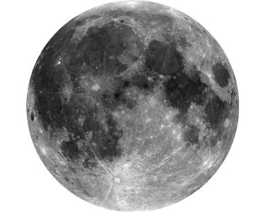 Tapeten Komar D1-019 Selbstklebende Fototapete/Wandtattoo Vlies  - Moon - Größe 125 x 125 cm