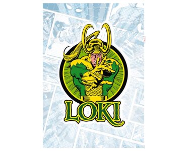 Tapeten Komar 14078h Fototapeten Wandtattoo - Loki Comic Classic  - Größe 50 x 70 cm