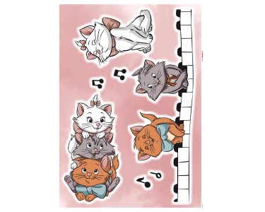 Tapeten Komar 14106h Fototapeten Wandtattoo - Aristocats Kittens  - Größe 50 x 70 cm
