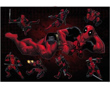 Tapeten Komar 14741h Fototapeten Wandtattoo - Deadpool Posing  - Größe 100 x 70 cm