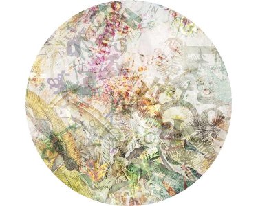 Tapeten Komar D1-080 Selbstklebende Fototapete/Wandtattoo Vlies  - Round Stories - Größe 125 x 125 cm