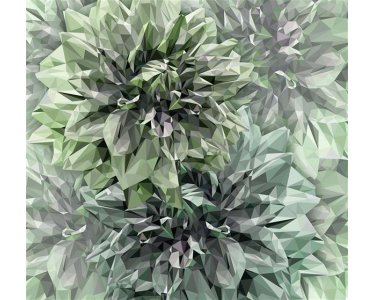 Tapeten Komar INX6-036 Fototapeten Vlies  - Emerald Flowers - Größe 300 x 280 cm