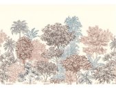 Tapeten Komar INX8-024 Fototapeten Vlies  - Painted Trees - Größe 400 x 280 cm