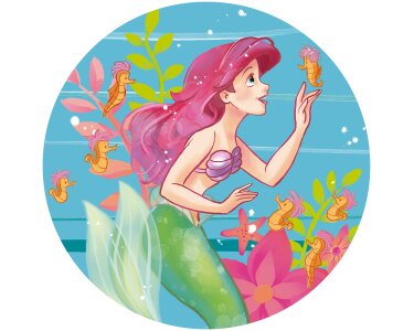 Tapeten Komar DD1-016 Selbstklebende Fototapete/Wandtattoo Vlies  - Ariel Seahorses - Größe 125 x 125 cm