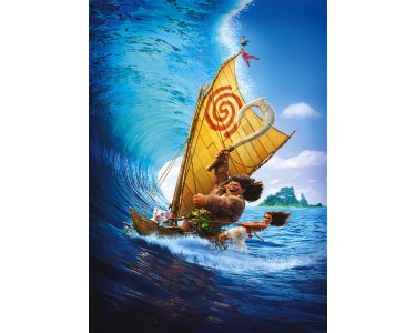 Tapeten Komar IADX4-010 Fototapeten Vlies  - Moana Ride the Wave - Größe 200 x 280 cm