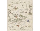Tapeten Komar IADX4-042 Fototapeten Vlies  - Winnie the Pooh Map - Größe 200 x 240 cm