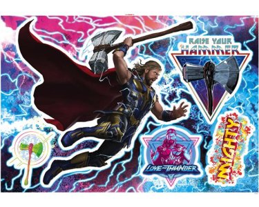 Komar Fototapeten 14746h Wandtattoo - Thor4 - Mighty Thor  - Größe 100 x 70 cm