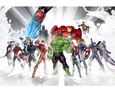 Komar Fototapeten 8-4032 Papier Fototapete - Avengers Unite - Größe 368 x 254 cm