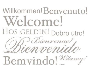 Komar Fototapeten 19700h Wandtattoo - Welcome  - Größe 50 x 70 cm
