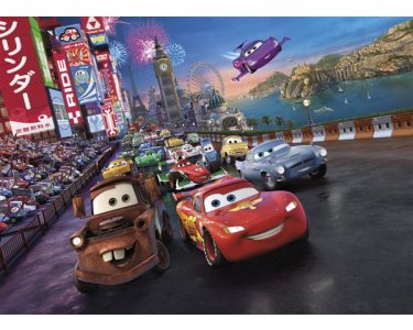 Komar Fototapeten 4-401 Papier Fototapete - Cars Race - Größe 254 x 184 cm