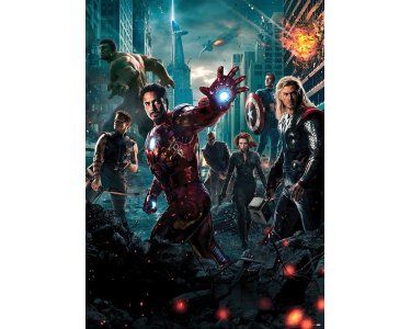 Komar Fototapeten 4-4124 Papier Fototapete - Avengers Movie Poster - Größe 184 x 254 cm