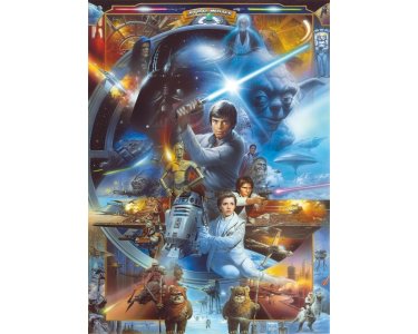 Komar Fototapeten 4-441 Papier Fototapete - Star Wars Luke Skywalker Collage - Größe 184 x 254 cm