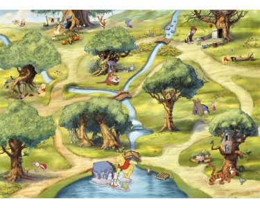 Komar Fototapeten 4-453 Papier Fototapete - Hundertmorgenwald - Größe 254 x 184 cm
