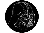 Komar Fototapeten DD1-021 Selbstklebende Vlies Fototapete/Wandtattoo - Star Wars Ink Vader - Größe 125 x 125 cm