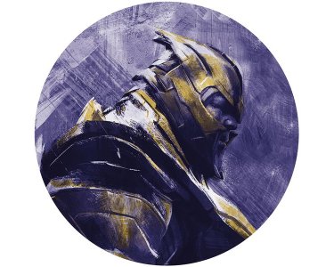 Komar Fototapeten DD1-051 Selbstklebende Vlies Fototapete/Wandtattoo - Avengers Painting Thanos - Größe 125 x 125 cm