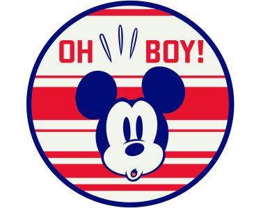 Komar Fototapeten DD1-060 Selbstklebende Vlies Fototapete/Wandtattoo - Mickey Oh Boy - Größe 125 x 125 cm