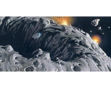 Komar Fototapeten DX10-047 Vlies Fototapete - Star Wars Classic RMQ Asteroid - Größe 500 x 250 cm