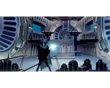 Komar Fototapeten DX10-052 Vlies Fototapete - Star Wars Classic RMQ Duell Throneroom - Größe 500 x 250 cm
