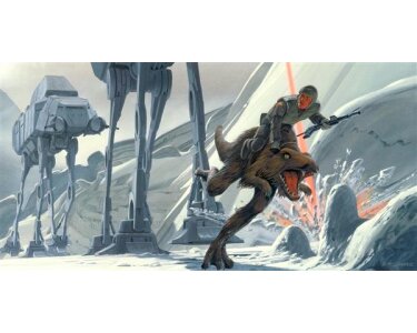 Komar Fototapeten DX10-054 Vlies Fototapete - Star Wars Classic RMQ Hoth Battle Ground - Größe 500 x 250 cm