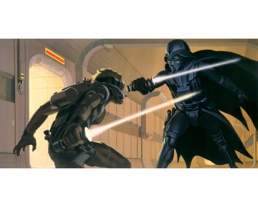 Komar Fototapeten DX10-066 Vlies Fototapete - Star Wars Classic RMQ Vader vs Luke - Größe 500 x 250 cm