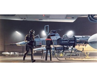Komar Fototapeten DX10-069 Vlies Fototapete - Star Wars Classic RMQ Yavin Hangar - Größe 500 x 250 cm