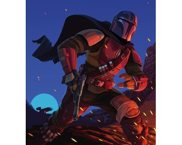 Komar Fototapeten DX5-087 Vlies Fototapete - Star Wars The Mandalorian Big Ambush - Größe 250 x 280 cm