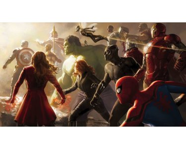 Komar Fototapeten IADX10-077 Vlies Fototapete - Avengers Final Battle - Größe 500 x 280 cm
