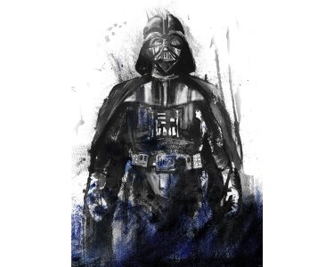Komar Fototapeten IADX4-017 Vlies Fototapete - Star Wars Watercolor Vader - Größe 200 x 280 cm