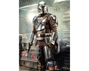 Komar Fototapeten IADX4-023 Vlies Fototapete - Mandalorian Fight Posture - Größe 200 x 280 cm