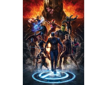 Komar Fototapeten IADX4-073 Vlies Fototapete - Avengers vs Thanos - Größe 200 x 280 cm