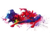Komar Fototapeten IADX6-082 Vlies Fototapete - Spider-Man Graffiti Art - Größe 300 x 150 cm
