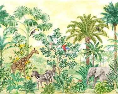 Komar Fototapeten IAX7-0010 Vlies Fototapete - Jungle Adventure - Größe 350 x 280 cm
