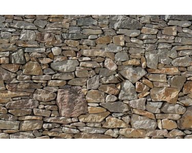 Komar Fototapeten X8-727 Vlies Fototapete - Stone Wall  - Größe 400 x 260 cm