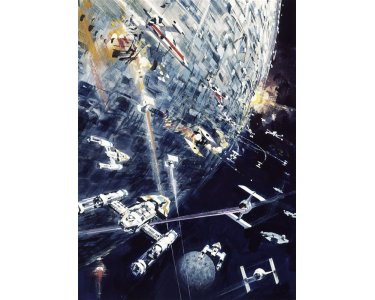 Komar Fototapeten 012-DVD2 Vlies Fototapete - Star Wars Classic Dogfight - Größe 200 x 275 cm