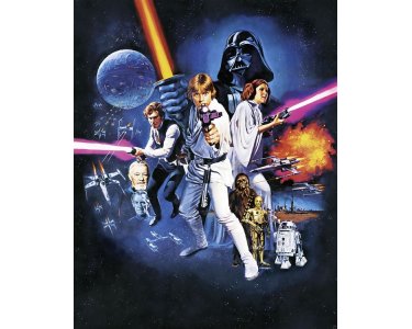 Komar Fototapeten 026-DVD2 Vlies Fototapete - Star Wars Poster Classic 1 - Größe 200 x 250 cm