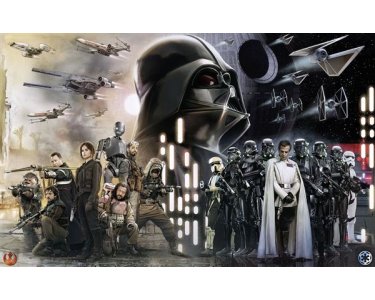 Komar Fototapeten 028-DVD4 Vlies Fototapete - Star Wars Collage - Größe 400 x 250 cm