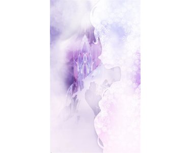 Komar Fototapeten VD-033 Vlies Fototapete - Frozen Winter Mist - Größe 120 x 200 cm