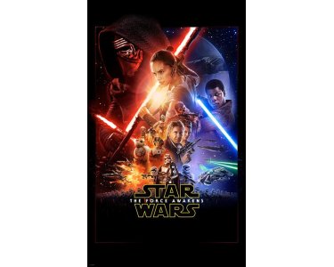 Komar Fototapeten VD-046 Vlies Fototapete - Star Wars EP7 Official Movie Poster - Größe 120 x 200 cm