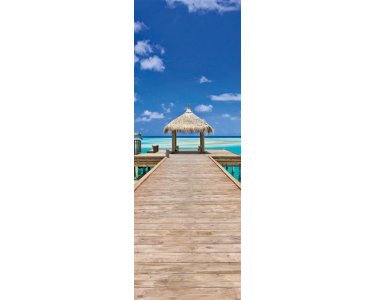 Komar Fototapeten 921-DV1 Vlies Fototapete - Beach Resort - Größe 100 x 280 cm