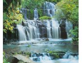 Komar Fototapeten 256-DV3 Vlies Fototapete - Pura Kaunui Falls - Größe 300 x 250 cm