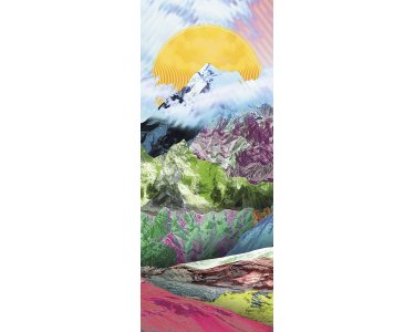 Komar Fototapeten 6017A-VD1 Vlies Fototapete - Mountain Top Panel - Größe 100 x 250 cm