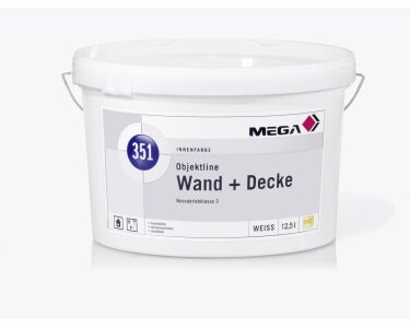 MEGA 351 Objektline Wand + Decke 5 x12,5 Liter weiß  versandkostenfrei